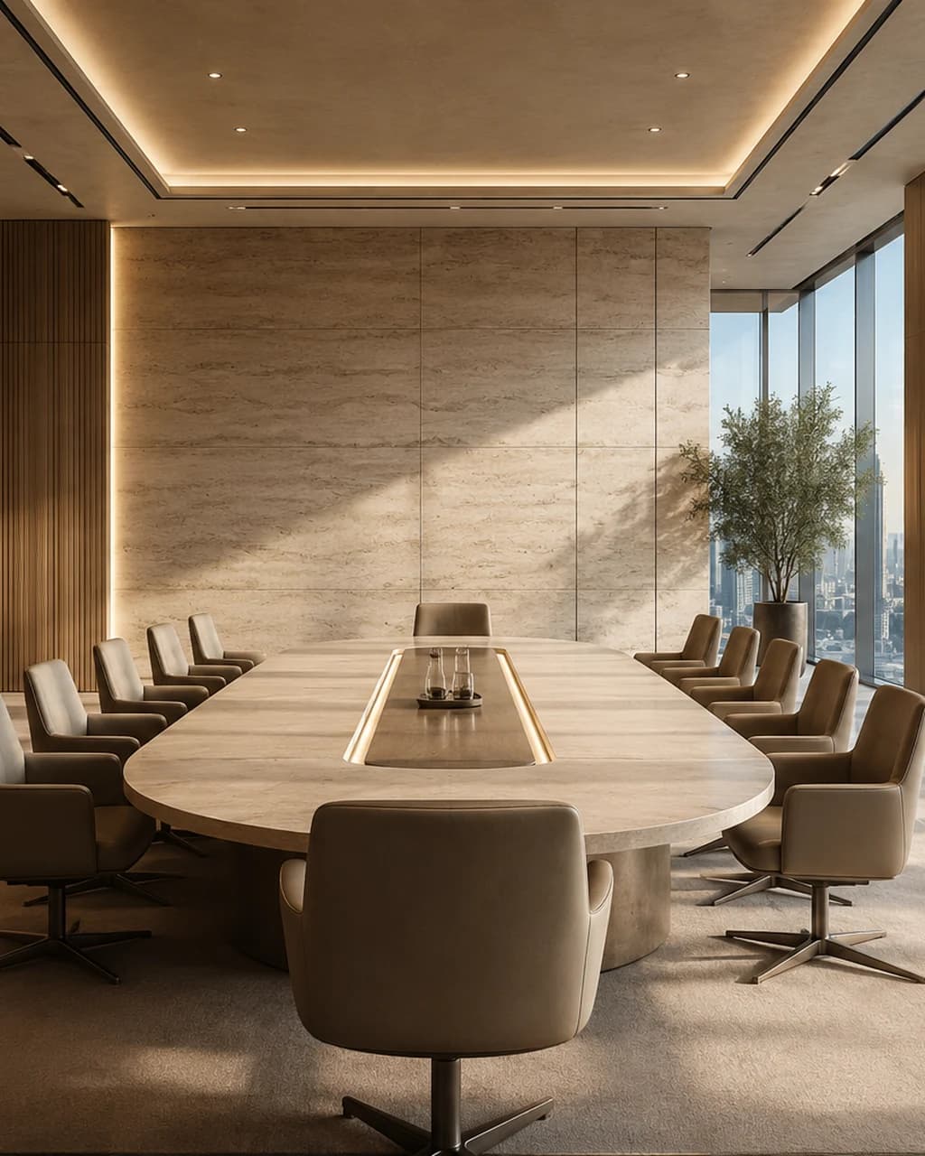 Premium corporate interior — executive boardroom environment