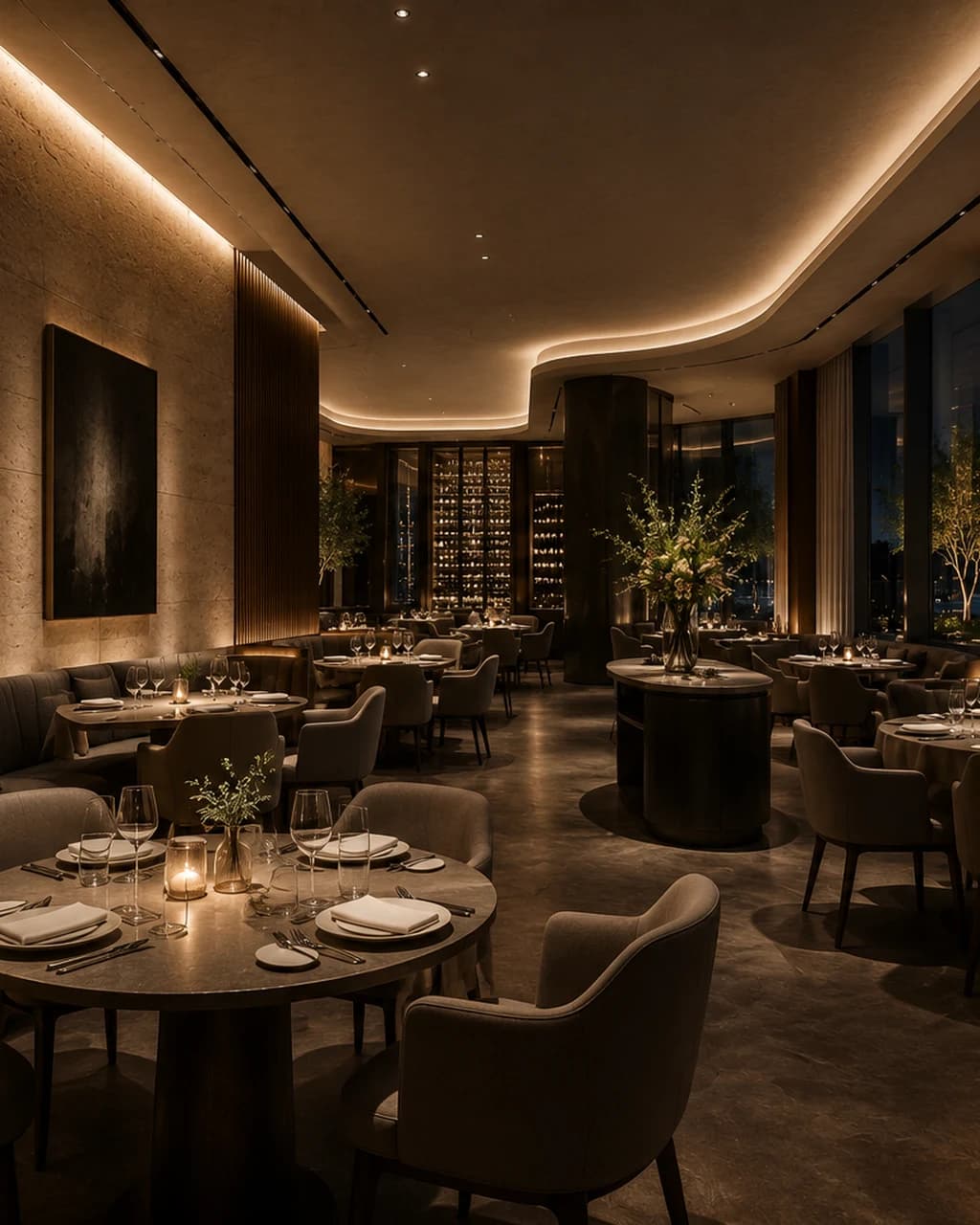 Fine dining restaurant interior — premium dining environment