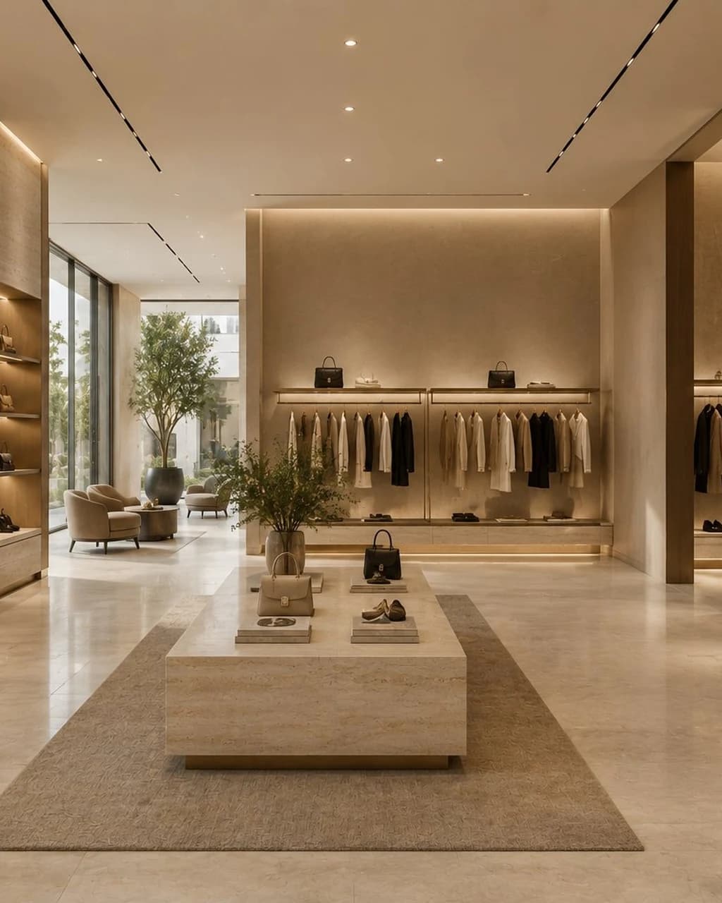 Luxury retail interior — flagship brand store environment