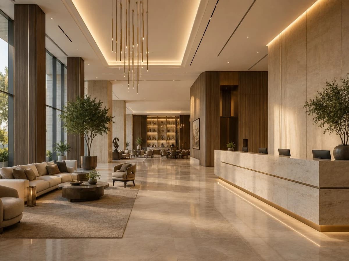 Premium hotel interior — luxury hospitality environment